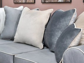 Pohovka trojsedačka Taskent (sivá + čierna). Akcia -20%. Vlastná spoľahlivá doprava až k Vám domov. 1136953