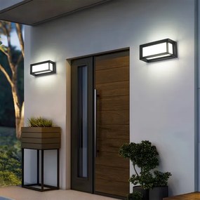 Brilagi - LED Vonkajšie nástenné svietidlo s pohybovým senzorom PARKER LED/12W/230V čierne IP44