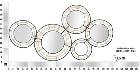 Kovová nástenná dekorácia 111x59 cm Oporto - Mauro Ferretti