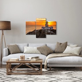 Obraz majáka pri západe slnka (90x60 cm)