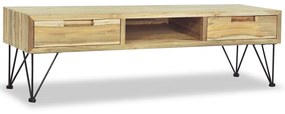 TV stolík, 120x35x35 cm, masívne teakové drevo