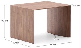 Odkladací stolík v dekore orecha 40x55 cm Litto – Kave Home