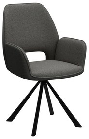 Tmavosivé jedálenské kreslo s podrúčkami Graham – Actona