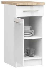 Spodná kuchynská skrinka s doskou OLIWIA S40 SZ1 biela, lesk