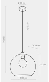 Luster na lanku CUBUS 1xE27/60W/230V