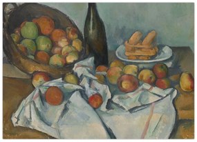 Sklenený obraz - Paul Cezanne, The Basket of Apples, reprodukcia (70x50 cm)