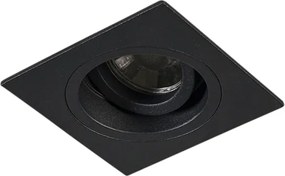 Inteligentné zapustené bodové svietidlo čierne štvorcové vrátane Wifi GU10 - Chuck