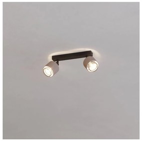 Eglo 43657 - Nástenné svietidlo ROSLEY 2xE14/40W/230V čierna/béžová