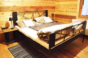 IRON-ART VALENCIA - industriálna, loftová, dizajnová, kovová posteľ 160 x 200 cm, kov