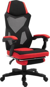 Vinsetto Ergonomická kancelárska stolička, herná stolička, otočná stolička s opierkou na nohy, PC stolička, manažérska stolička, nastaviteľná výška, p