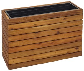 Kvetináč HWC-L21, 41x63x23cm, akáciové drevo - hnedá