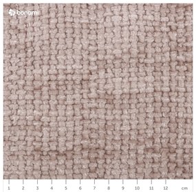 Béžová čalúnená dvojlôžková posteľ s úložným priestorom s roštom 180x200 cm Miley – Micadoni