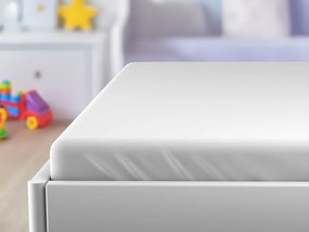 Jersey plachta do detskej postieľky biela 60x120 cm