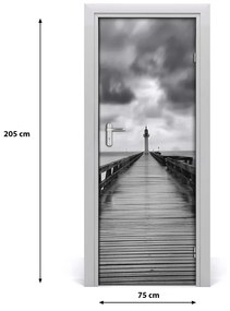 Fototapeta samolepiace na dvere morský maják 75x205 cm