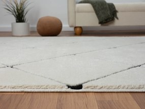 My Flair, Kusový koberec Moroccan Vision weiß, 100x200, čiernobiela, obývacia izba