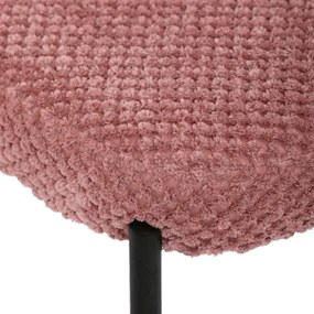 Jedálenská stolička bouclé, ružová CT-W1077 PINK2
