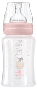 Dojčenská fľaša 240ml 3m+ Hippo Dreams Pink