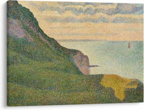 Obraz - Georges Seurat, Seascape at Port-en-Bessin, Normandy, reprodukcia (70x50 cm)