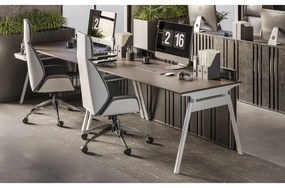 Kancelársky stôl PRIMO SIGMA, 1600 x 800 mm, sivá podnož, buk