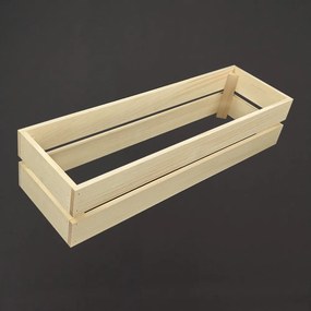 AMADEA Drevený obal s truhlíkom prírodný, 61,2x19,6x15cm, český výrobok