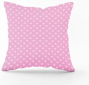 Obliečka na vankúš bodkovaná ružová Veľkost obliečok: 70 x 50 cm, Zapínanie: Gombíky