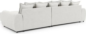 Biela rohová pohovka (pravý roh/s leňoškou) Albane – Ropez