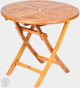 FaKOPA s. r. o. VASCO - skladací stôl z teaku gulatý Ø 90 cm, teak