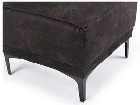 Antracitový taburet z imitácie kože Copenhagen – Scandic