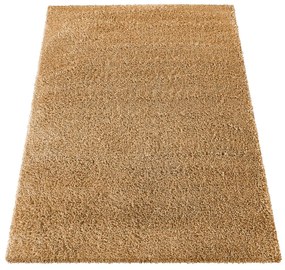 Moderný shaggy koberec v horčicovo žltej farbe Šírka: 80 cm | Dĺžka: 150 cm