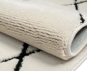 My Flair, Kusový koberec Moroccan Fantasy weiß, 100x200, čiernobiela, obývacia izba