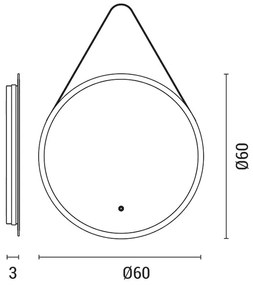 LED Kúpeľňové podsvietené zrkadlo LED/20W/230V 3000/4000/6000K IP44