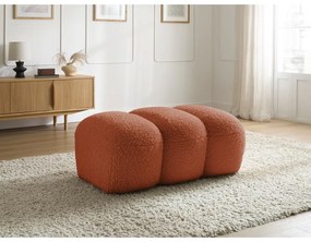 Podnožka z textílie buklé v tehlovej farbe Hippolyte – Bobochic Paris