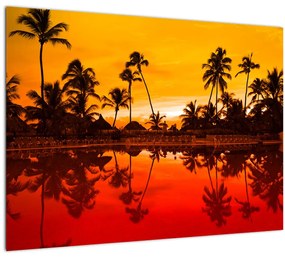 Obraz - Západ slnka nad rezortom (70x50 cm)