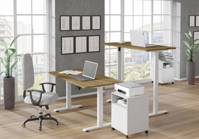 Elektrický PC stolík Motiva 120 (biela + dub artisan). Akcia -21%. Vlastná spoľahlivá doprava až k Vám domov. 1124890