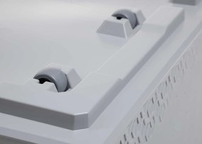 PLASTOVÝ KVETINÁČ NA KOLIESKACH BETONIQUE 60X40X40 CM IMITÁCIA BETÓNU SIVÁ