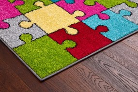 Koberec Agnella Funky Top Super Puzzle žltý