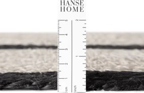 Koberec Hanse Home LINA prírodný / slonia kosť / čierny kruh