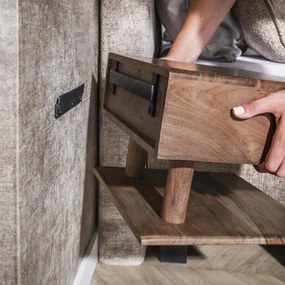 Nočný stolík 30-12 Carve Drevo Acacia  - Komfort-nábytok