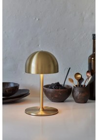 LED stolová lampa na diaľkové ovládanie v mosadznej farbe s kovovým tienidlom (výška 22 cm) Tim – Sirius