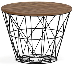 Okrúhly konferenčný stolík STILO, priemer 60 cm, orech