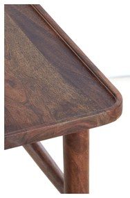 Hnedý konzolový stolík z masívu akácie 30x120 cm Qiano – Light &amp; Living