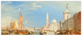 Obraz - Joseph Mallord William Turner, Venice the Dogana and San Giorgio Maggiore, reprodukcia (120x50 cm)