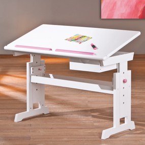 Sconto Nastaviteľný písací stôl BERNIS biela