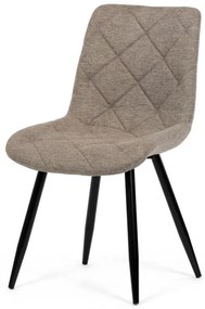 Židle jídelní CT-382 CRM2, krémová látka, nohy černý kov