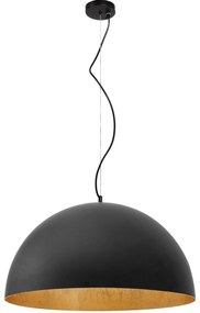 Toolight - Stropná lampa závesná kovová miska čierna 60cm 1xE27 APP380-1CP, čierna, OSW-05012
