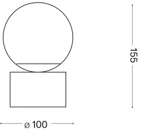 Ideal Lux - LED Stolná lampa PERLAGE 1xG9/3W/230V zlatá/biela