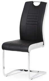 BONTEC Jedálenská stolička, čierna, ekokoža, DCL-406 BK Farba: Čierna