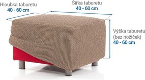 Super strečové poťahy NIAGARA oriešková taburetka (40 - 60 cm)