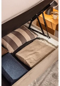Sivá boxspring posteľ s úložným priestorom 180x200 cm Elva Bold Line – Bonami Selection
