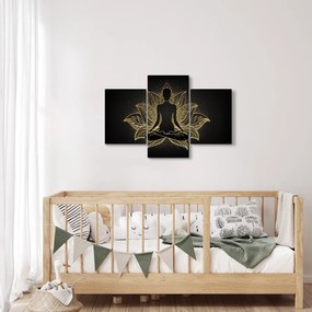Obraz siluety v lotusovom kvete (90x60 cm)